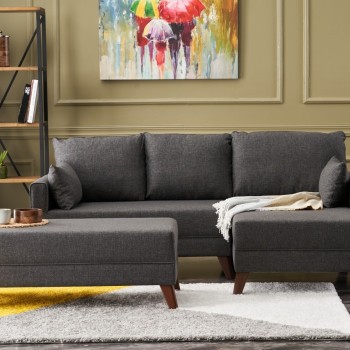Corner Sofa-Bed Bella Mini Corner Sofa Right - Anthracite Anthracite