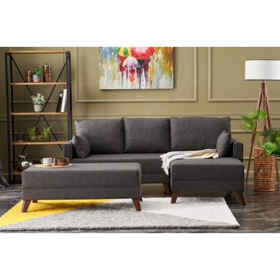 Corner Sofa-Bed Bella Mini Corner Sofa Right - Anthracite Anthracite Atelier del Sofa Corner Sofa-Bed Bella Mini Corner Sofa Right - Anthracite Anthracite