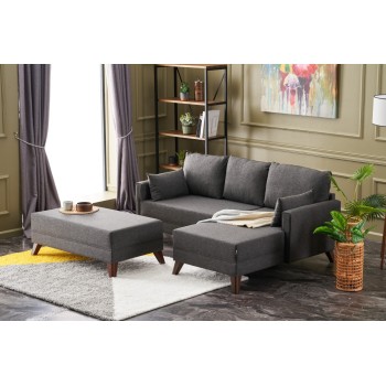 Corner Sofa-Bed Bella Mini Corner Sofa Right - Anthracite Anthracite