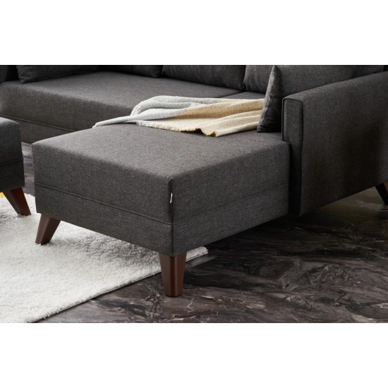 Corner Sofa-Bed Bella Mini Corner Sofa Right - Anthracite Anthracite Atelier del Sofa Corner Sofa-Bed Bella Mini Corner Sofa Right - Anthracite Anthracite