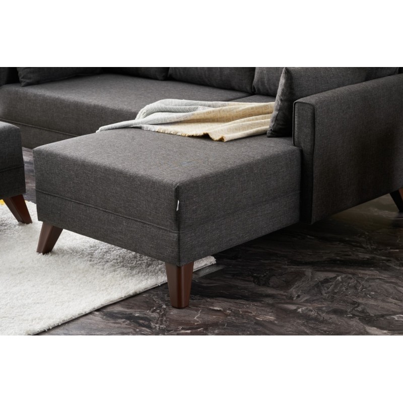 Atelier del Sofa Corner Sofa-Bed Bella Mini Corner Sofa Right - Anthracite Anthracite