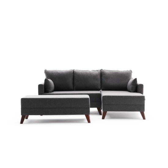 Corner Sofa-Bed Bella Mini Corner Sofa Right - Anthracite Anthracite Atelier del Sofa Corner Sofa-Bed Bella Mini Corner Sofa Right - Anthracite Anthracite