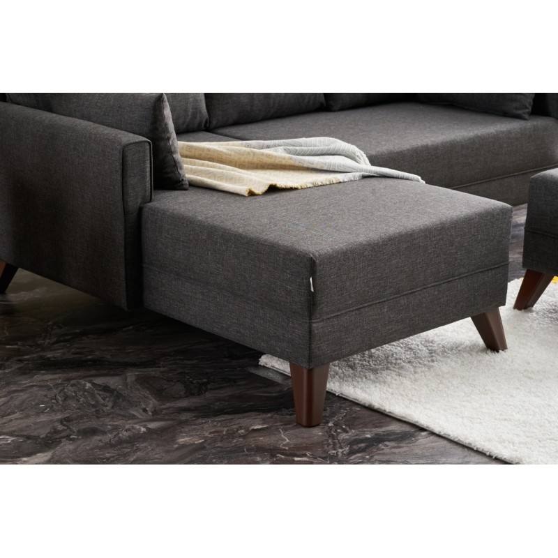 Atelier del Sofa Corner Sofa-Bed Bella Mini Corner Sofa Left - Anthracite Anthracite
