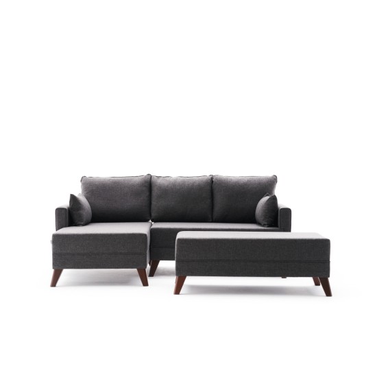 Corner Sofa-Bed Bella Mini Corner Sofa Left - Anthracite Anthracite Atelier del Sofa Corner Sofa-Bed Bella Mini Corner Sofa Left - Anthracite Anthracite