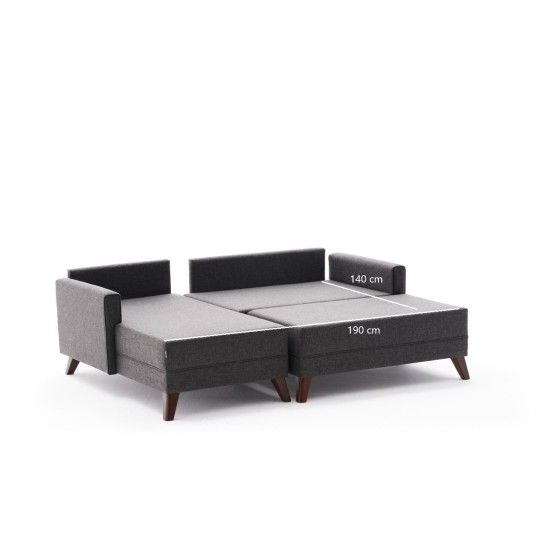 Corner Sofa-Bed Bella Mini Corner Sofa Left - Anthracite Anthracite Atelier del Sofa Corner Sofa-Bed Bella Mini Corner Sofa Left - Anthracite Anthracite