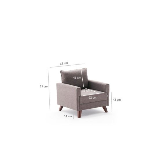Atelier del Sofa 1-Seat Sofa Bella Armchair - Brown Brown