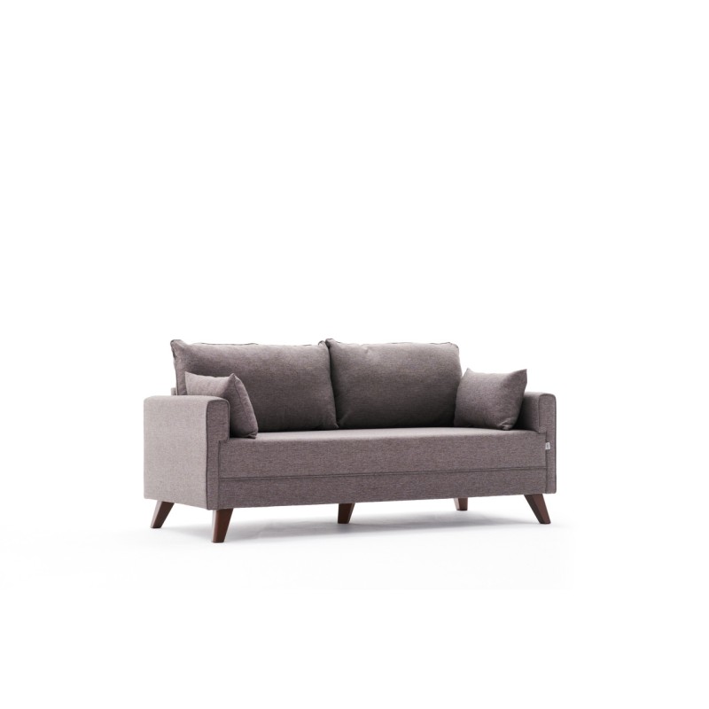 Διθέσιος Καναπές - Bella Sofa - Χρώμα Καφέ - 177x81x85εκ