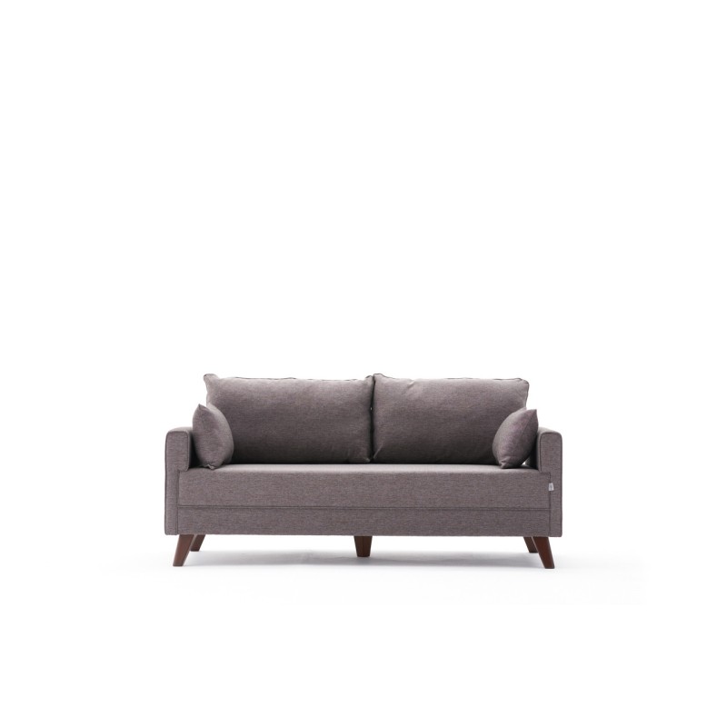 Διθέσιος Καναπές - Bella Sofa - Χρώμα Καφέ - 177x81x85εκ