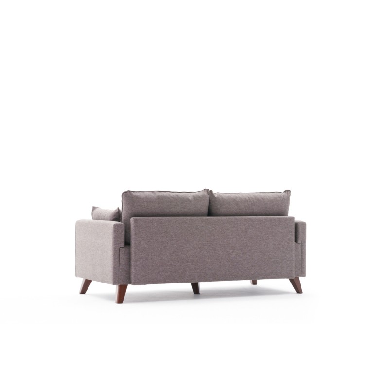 Διθέσιος Καναπές - Bella Sofa - Χρώμα Καφέ - 177x81x85εκ