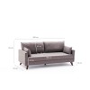 Atelier del Sofa 3-Seat Sofa-Bed Bella Sofa Bed - Brown Brown