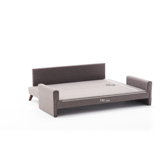 Atelier del Sofa 3-Seat Sofa-Bed Bella Sofa Bed - Brown Brown