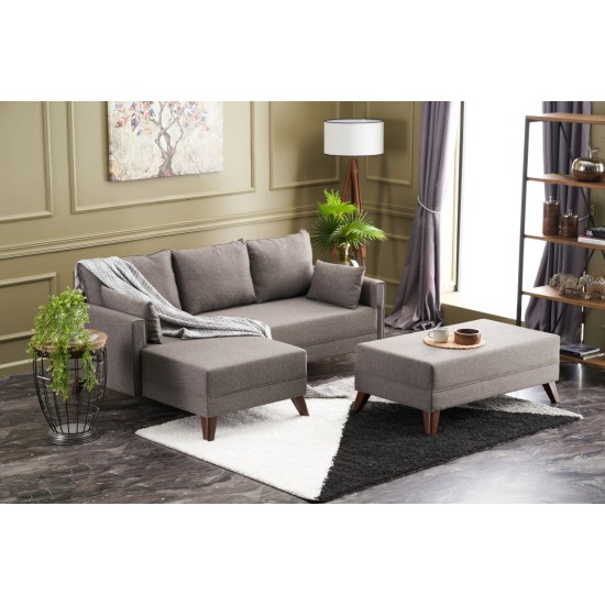 Corner Sofa-Bed Bella Mini Corner Sofa Left - Brown Brown Atelier del Sofa Corner Sofa-Bed Bella Mini Corner Sofa Left - Brown Brown