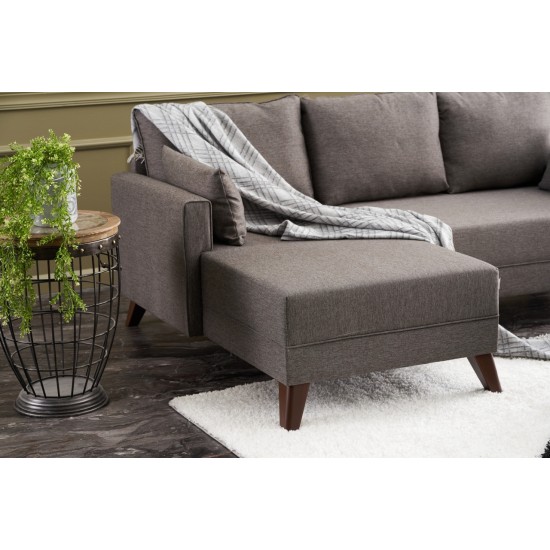 Corner Sofa-Bed Bella Mini Corner Sofa Left - Brown Brown Atelier del Sofa Corner Sofa-Bed Bella Mini Corner Sofa Left - Brown Brown