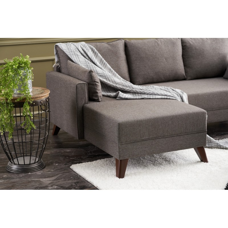 Atelier del Sofa Corner Sofa-Bed Bella Mini Corner Sofa Left - Brown Brown