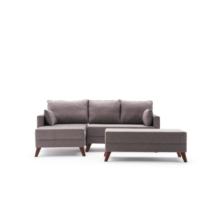 Atelier del Sofa Corner Sofa-Bed Bella Mini Corner Sofa Left - Brown Brown