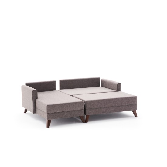 Corner Sofa-Bed Bella Mini Corner Sofa Left - Brown Brown Atelier del Sofa Corner Sofa-Bed Bella Mini Corner Sofa Left - Brown Brown