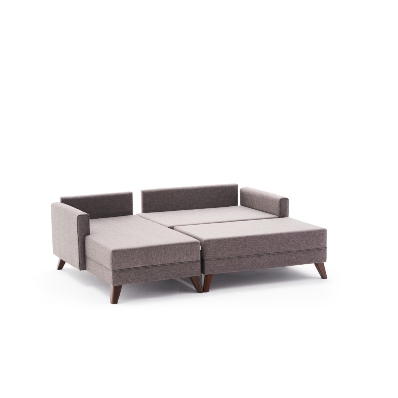 Atelier del Sofa Corner Sofa-Bed Bella Mini Corner Sofa Left - Brown Brown