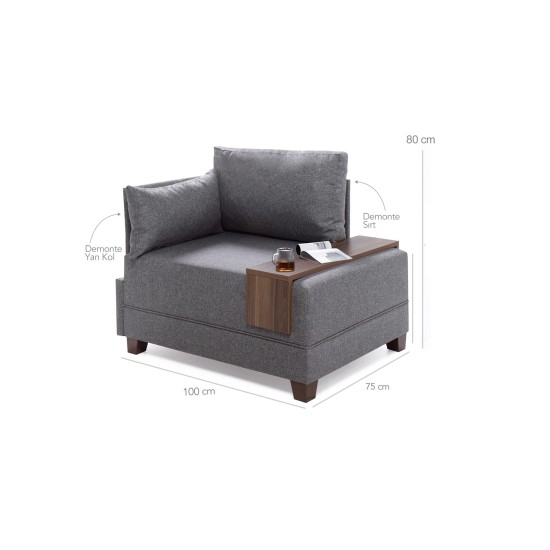 Atelier del Sofa 1-Seat Sofa Fly Left - Beige v2 Beige