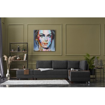 Corner Sofa-Bed Fly Right - Anthracite Anthracite