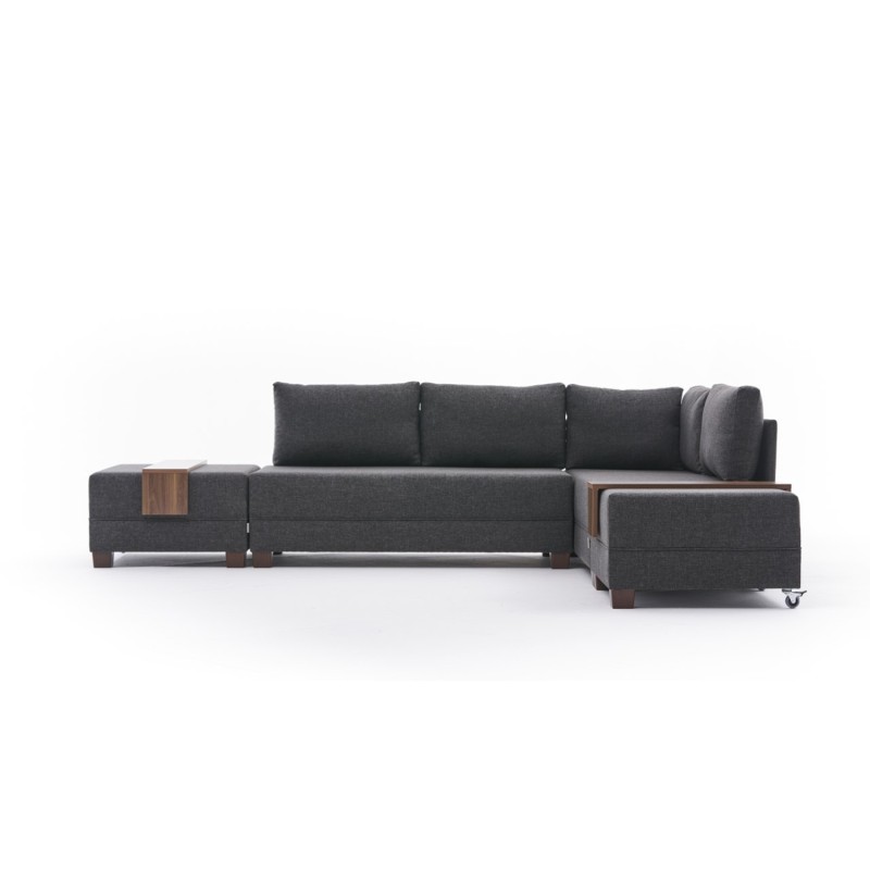 Atelier del Sofa Corner Sofa-Bed Fly Right - Anthracite Anthracite