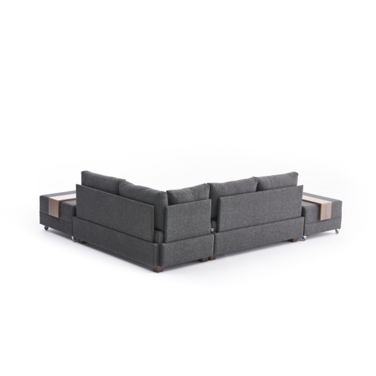 Corner Sofa-Bed Fly Right - Anthracite Anthracite Atelier del Sofa Corner Sofa-Bed Fly Right - Anthracite Anthracite