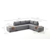 Atelier del Sofa Corner Sofa-Bed Fly Right - Anthracite Anthracite