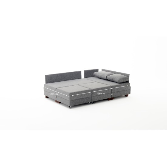 Corner Sofa-Bed Fly Right - Anthracite Anthracite Atelier del Sofa Corner Sofa-Bed Fly Right - Anthracite Anthracite