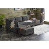 Atelier del Sofa Corner Sofa-Bed Fly Left - Anthracite Anthracite