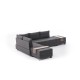 Atelier del Sofa Corner Sofa-Bed Fly Left - Anthracite Anthracite