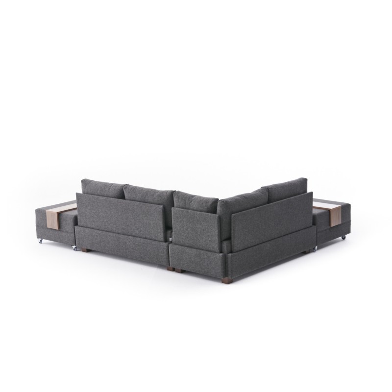 Atelier del Sofa Corner Sofa-Bed Fly Left - Anthracite Anthracite