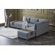 Corner Sofa-Bed Fly Right - Blue Blue Atelier del Sofa Corner Sofa-Bed Fly Right - Blue Blue