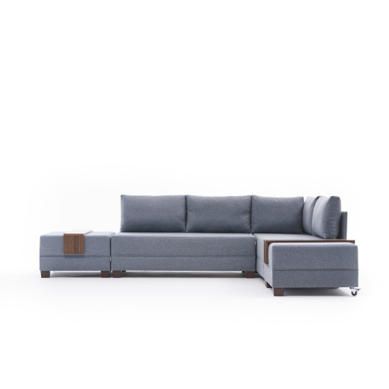 Corner Sofa-Bed Fly Right - Blue Blue Atelier del Sofa Corner Sofa-Bed Fly Right - Blue Blue