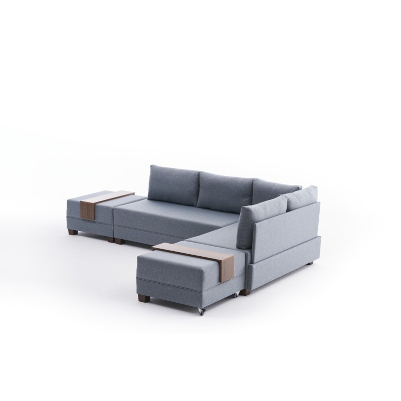 Atelier del Sofa Corner Sofa-Bed Fly Right - Blue Blue
