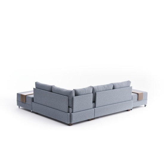 Corner Sofa-Bed Fly Right - Blue Blue Atelier del Sofa Corner Sofa-Bed Fly Right - Blue Blue