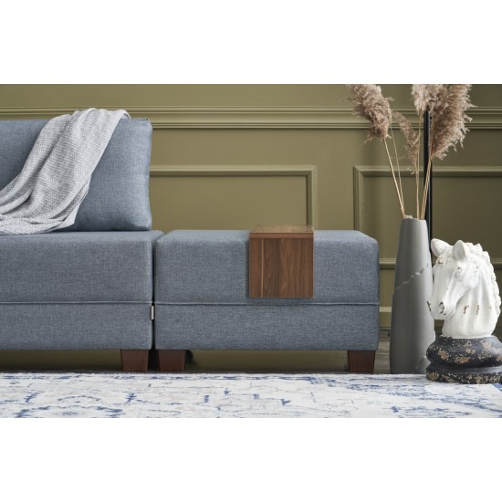 Corner Sofa-Bed Fly Left - Blue Blue Atelier del Sofa Corner Sofa-Bed Fly Left - Blue Blue