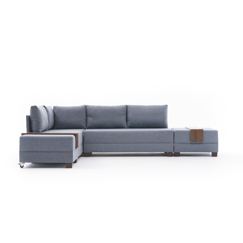 Atelier del Sofa Corner Sofa-Bed Fly Left - Blue Blue