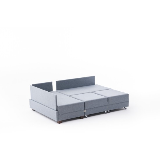 Corner Sofa-Bed Fly Left - Blue Blue Atelier del Sofa Corner Sofa-Bed Fly Left - Blue Blue