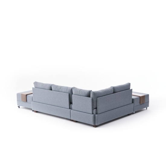 Corner Sofa-Bed Fly Left - Blue Blue Atelier del Sofa Corner Sofa-Bed Fly Left - Blue Blue