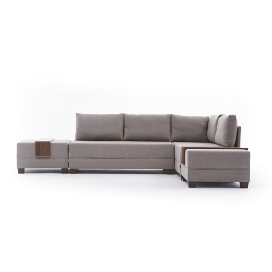 Corner Sofa-Bed Fly Right - Cream Cream Atelier del Sofa Corner Sofa-Bed Fly Right - Cream Cream