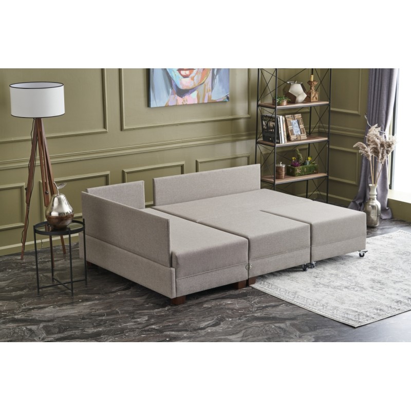 Corner Sofa-Bed Fly Left - Cream Cream