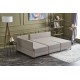 Corner Sofa-Bed Fly Left - Cream Cream Corner Sofa-Bed Fly Left - Cream Cream