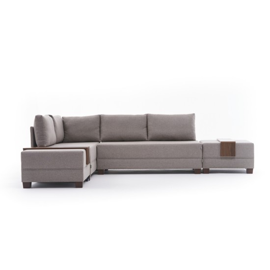 Corner Sofa-Bed Fly Left - Cream Cream Corner Sofa-Bed Fly Left - Cream Cream