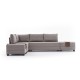 Corner Sofa-Bed Fly Left - Cream Cream Corner Sofa-Bed Fly Left - Cream Cream