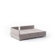 Corner Sofa-Bed Fly Left - Cream Cream Corner Sofa-Bed Fly Left - Cream Cream