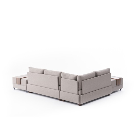 Corner Sofa-Bed Fly Left - Cream Cream Corner Sofa-Bed Fly Left - Cream Cream