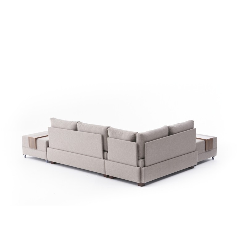 Corner Sofa-Bed Fly Left - Cream Cream