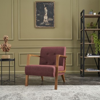 Wing Chair Kemer - Claret Red Claret Red