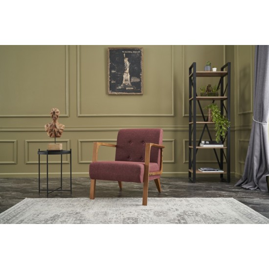 Wing Chair Kemer - Claret Red Claret Red Atelier del Sofa Wing Chair Kemer - Claret Red Claret Red