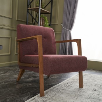 Wing Chair Kemer - Claret Red Claret Red