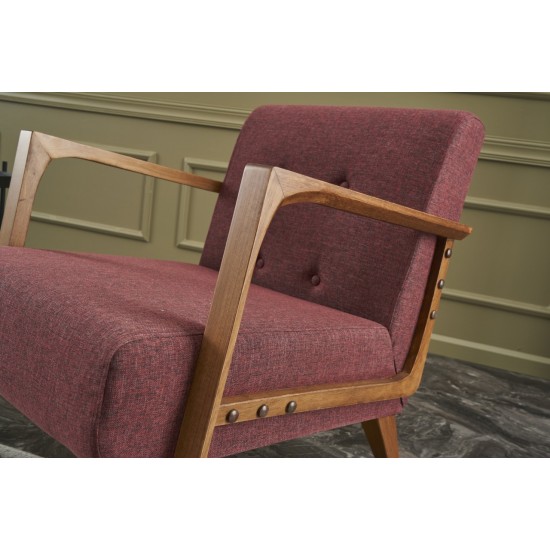 Wing Chair Kemer - Claret Red Claret Red Atelier del Sofa Wing Chair Kemer - Claret Red Claret Red
